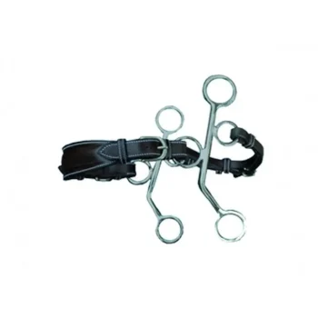 Best Jump'In Hackamore Cuir Branches Courtes Noir