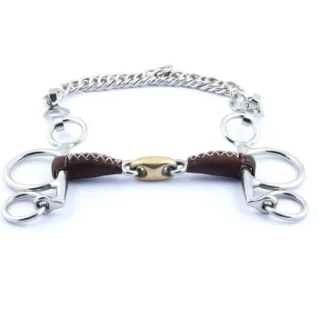 New Jump'In Mors Pelham Petites Branches Double Brisure Recouvert De Cuir